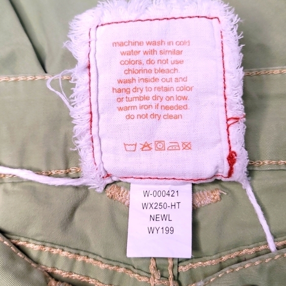 WÖRN Green Stretch Denim Back Flap Pocket Jeans Straight Leg size 4/27 - Picture 10 of 13